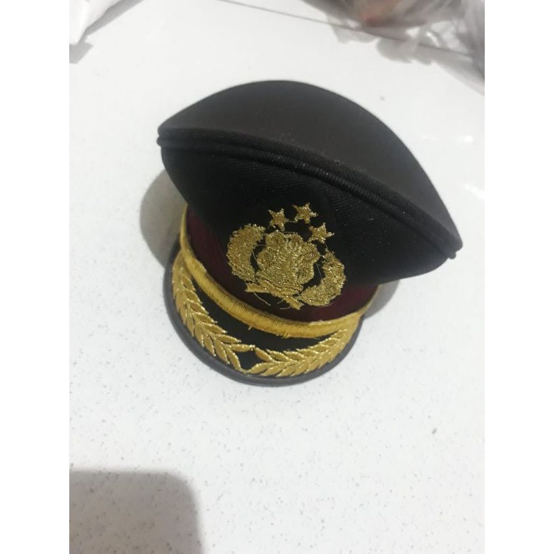 MINIATUR TOPI POLISI MINIPAD POLISI SOUVENIR POLISI AKSESORIS POLISI POLRI AKPOL HIASAN MOBIL