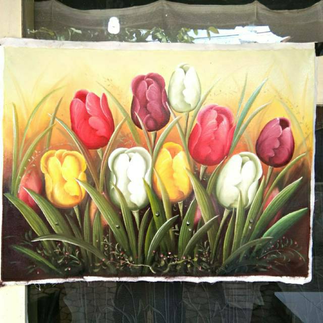 Lukisan Bunga Tulip Shopee Indonesia
