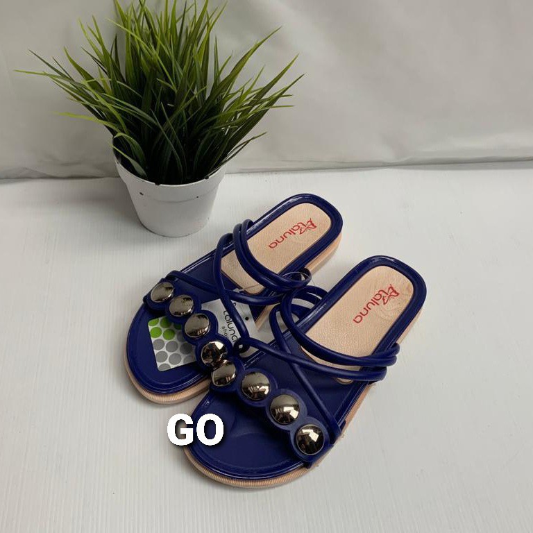 sogo  Import LALUNA SELOPSandal Wanita Murah Slip Casual Teplek Sendal Cewek Flat