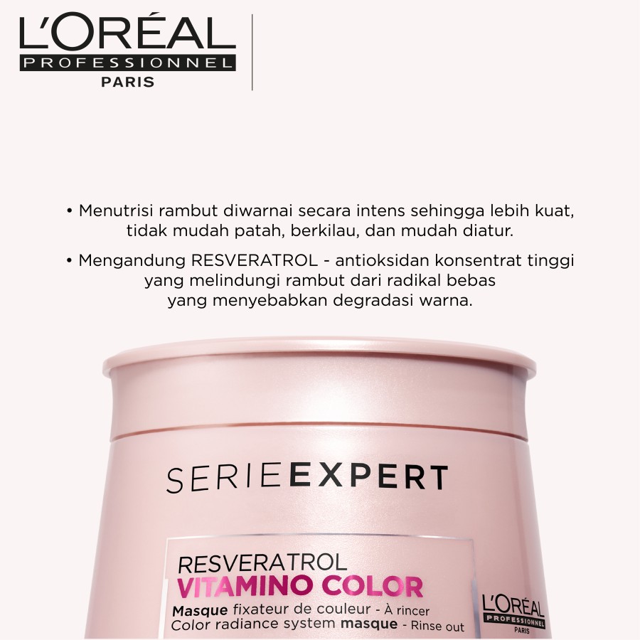 LOREAL PROFFESIONAL SE VITAMINO COLOR HAIR MASK 250ML / Loreal Masque Vitamino Color Aox / Diwarnai