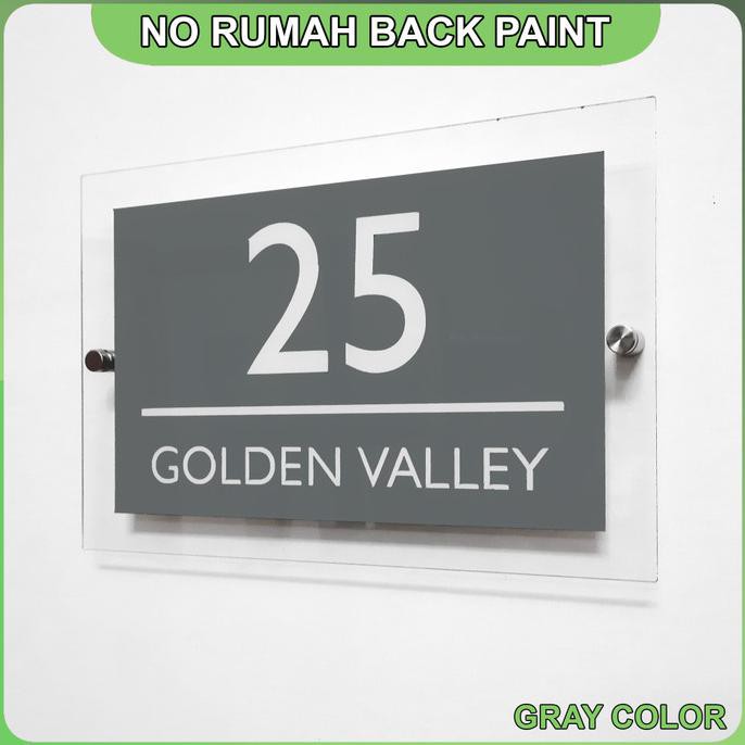 

Nomor Rumah Acrylic/Akrilik 30 x 20cm - Kotak Lanscape