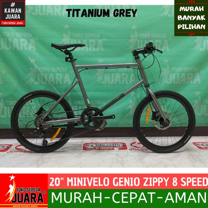 SEPEDA MINIVELO GENIO ZIPPY 8 SPEED URBAN BIKE 20 INCH 451