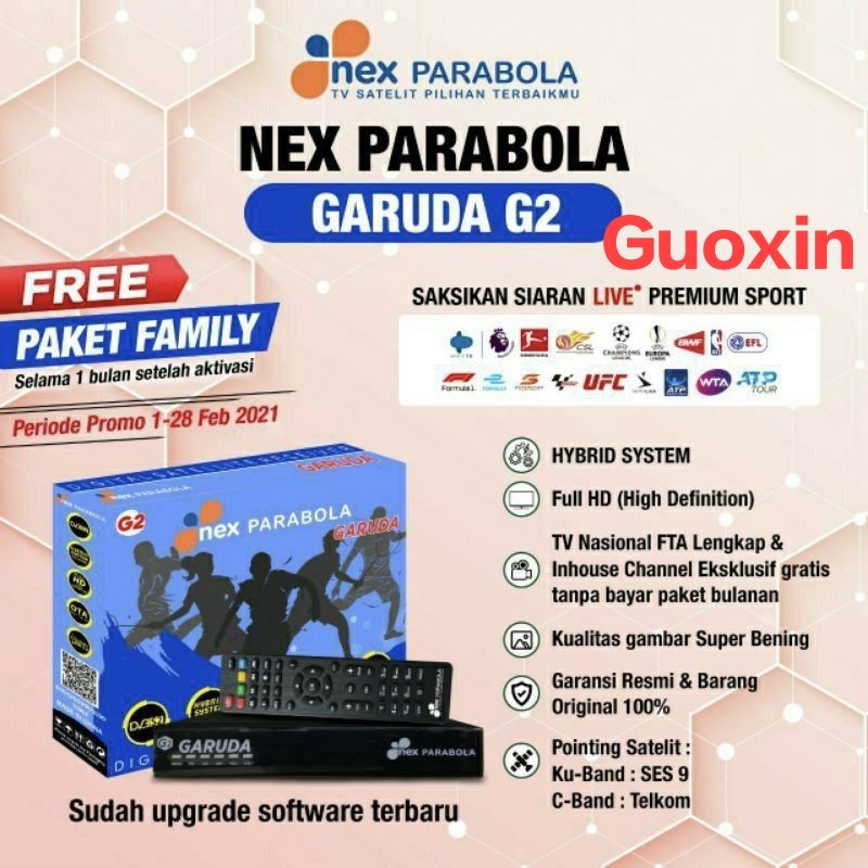 RECEIVER NEX PARABOLA GARUDA G2 guoxin HIBRYD C KU BAND