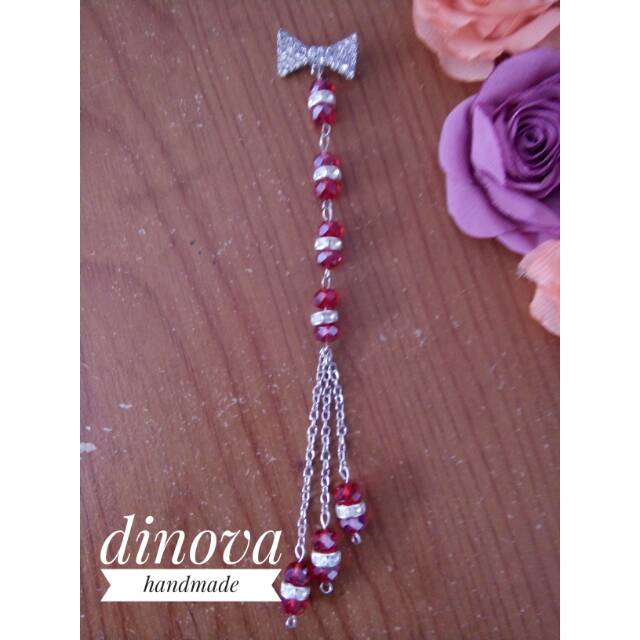 Bros dagu kristal ring diamon/bros dagu cantik by dinova store