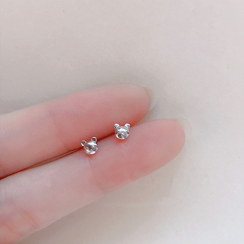 Magic789 Anting Tusuk Sterling Silver 925 Model Beruang Kecil Untuk Wanita