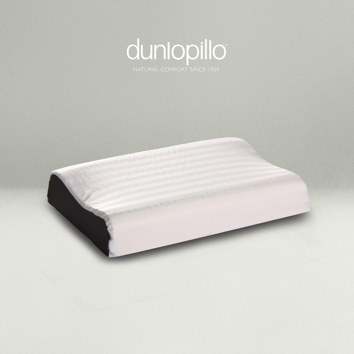 Dunlopillo SnoreLess Latex Pillow ( Countour ) 100% Natural latex 60x40 cm with Cover standard