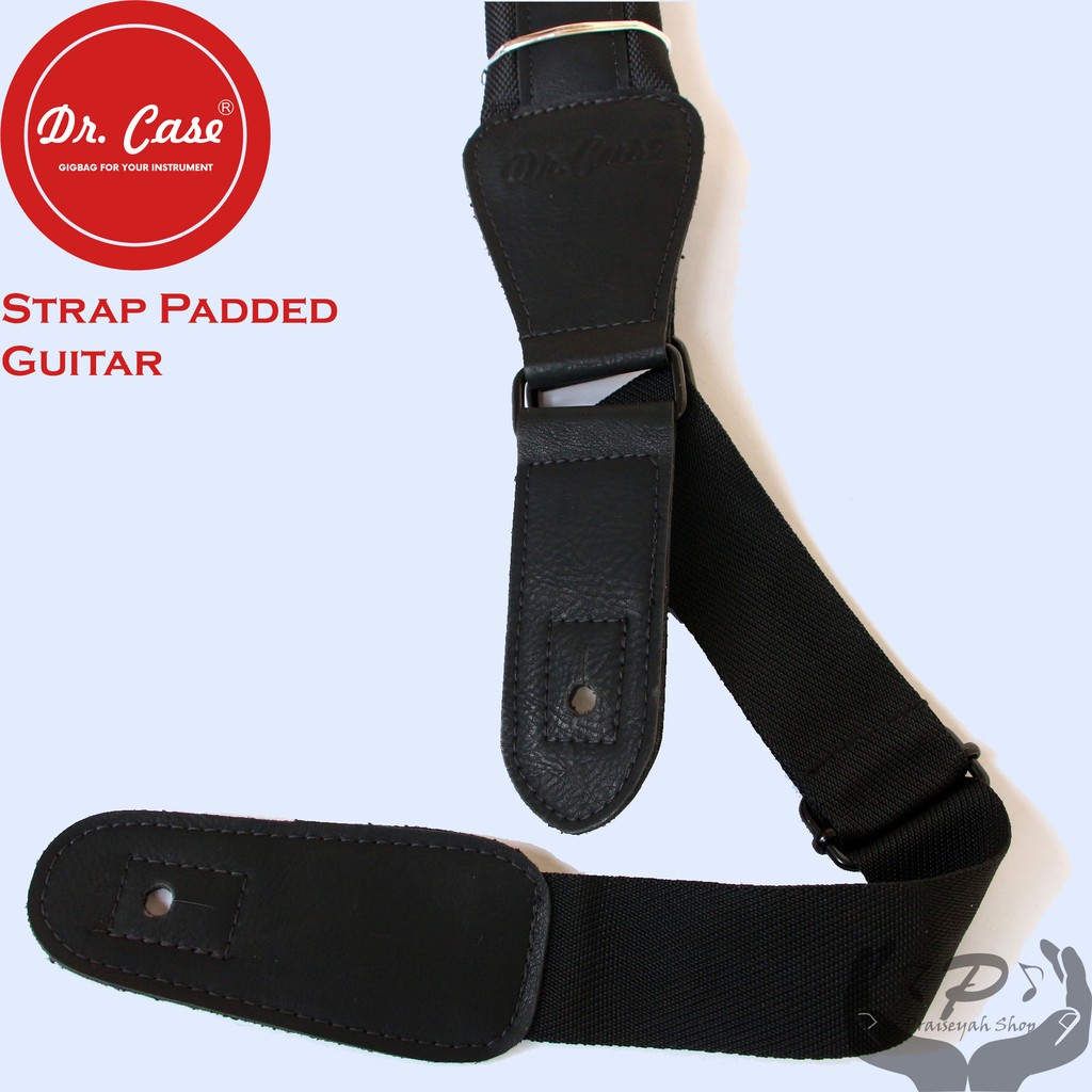 Strap Gitar Hitam Dr Case Padded Series Tebal Kuat Nyaman Empuk