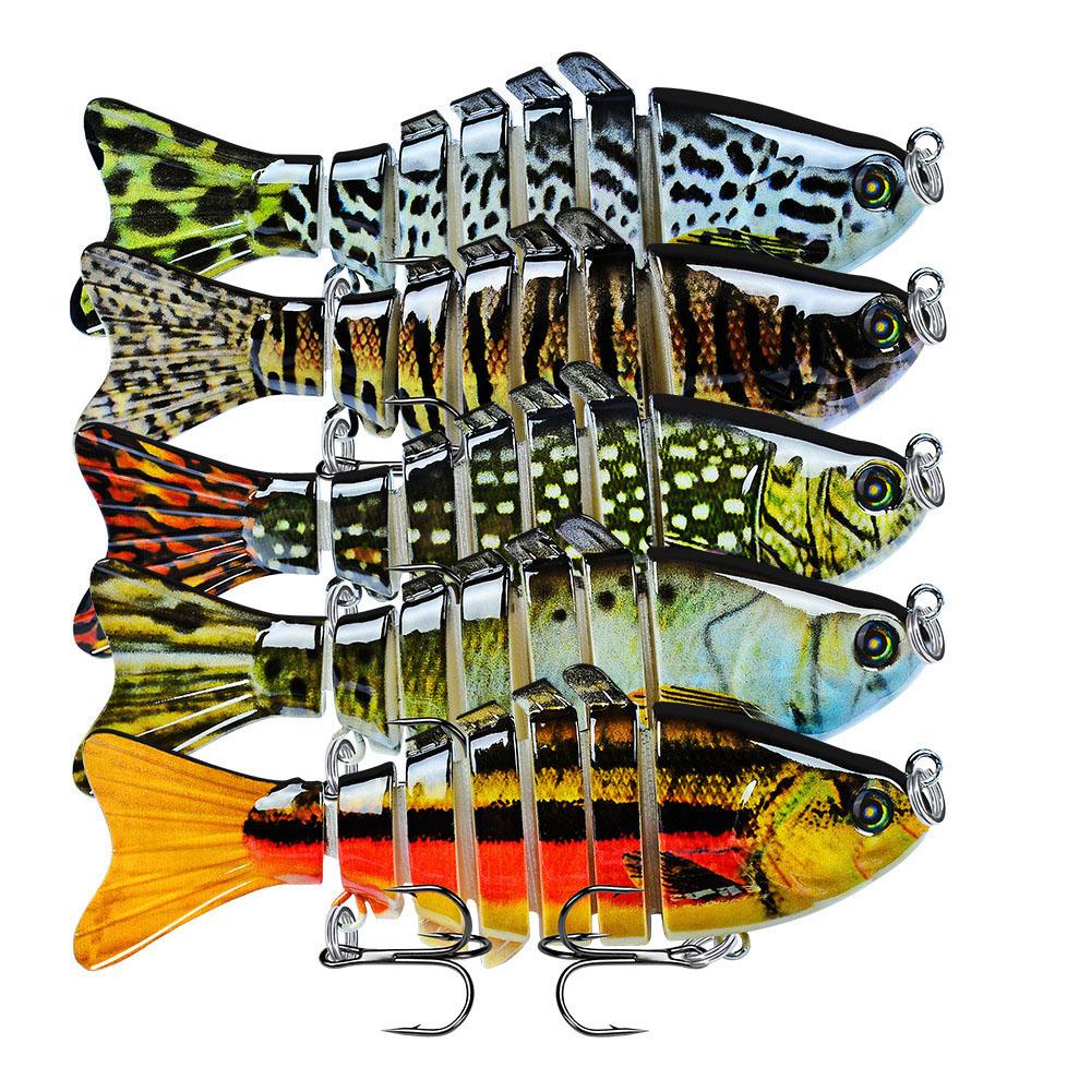 TOP Umpan Pancing Tackle Multi Section Trolling Carp Bionic Crankbait