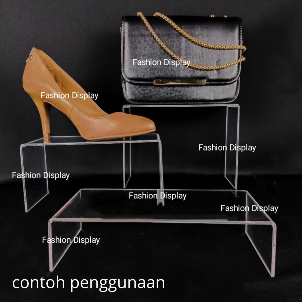 Akrilik Tas Dompet Display Pajangan Tas Dompet Stand Akrilik Balok Stand Serbaguna-BH