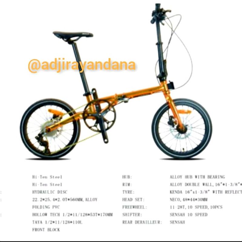 Sepeda Lipat / folding 16 racello nobit_10_speed