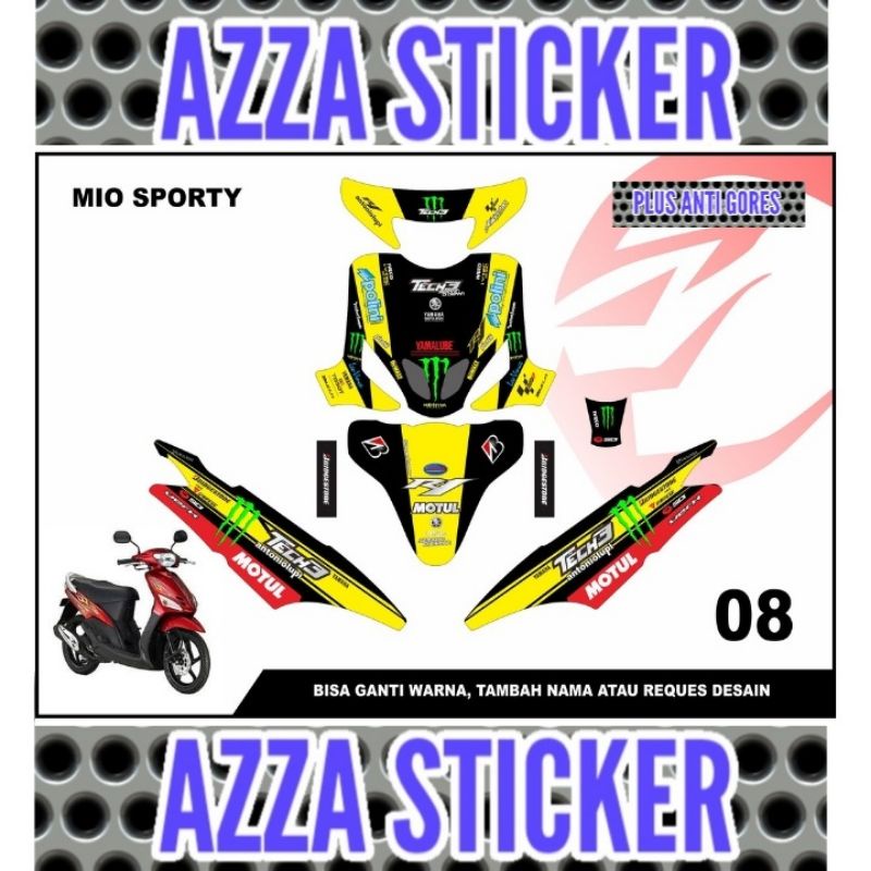 Stiker Dekal Mio Sporty Striping Motor Mio Sporty Full Sticker Decal Mio Sporty Stiker Motor Mio Spo