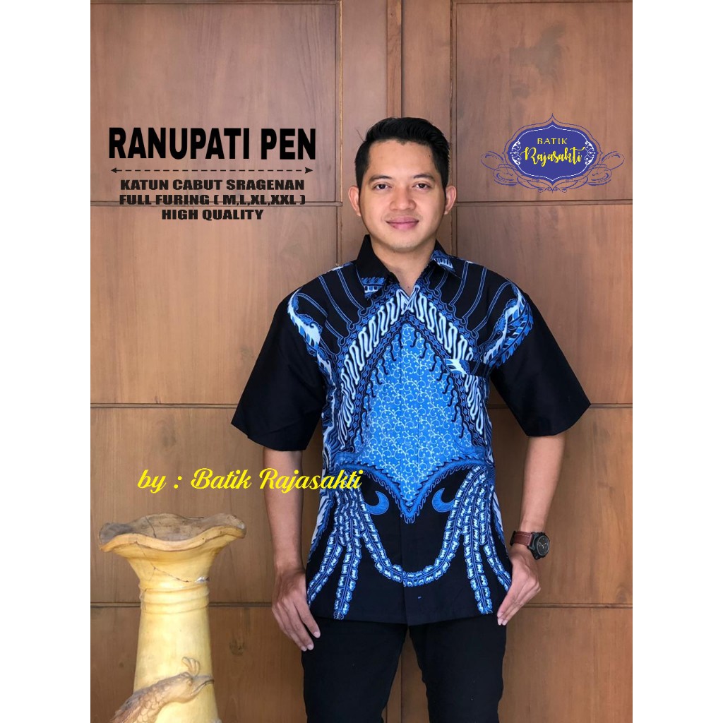 RANUPATI PAN RAJASAKTI KEMEJA BATIK SOLO PRIA LENGAN PANJANG LAPIS FURING ATASAN BATIK PREMIUM MODERN KATUN HALUS BAHUWIRYA  BANAMITRA BANAMITRA PUTIH BANGSAWAN BAYU PUTRA BERLIAN BIRU BHARATAYUDA BIMASENA BIRENDRA BIRU INDAH BRAHMAKERTA BRAHMAKERTA MERAH