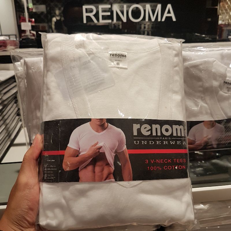 Renoma Underwear Men - Kaos Dalam Pria Isi 3 - V Neck