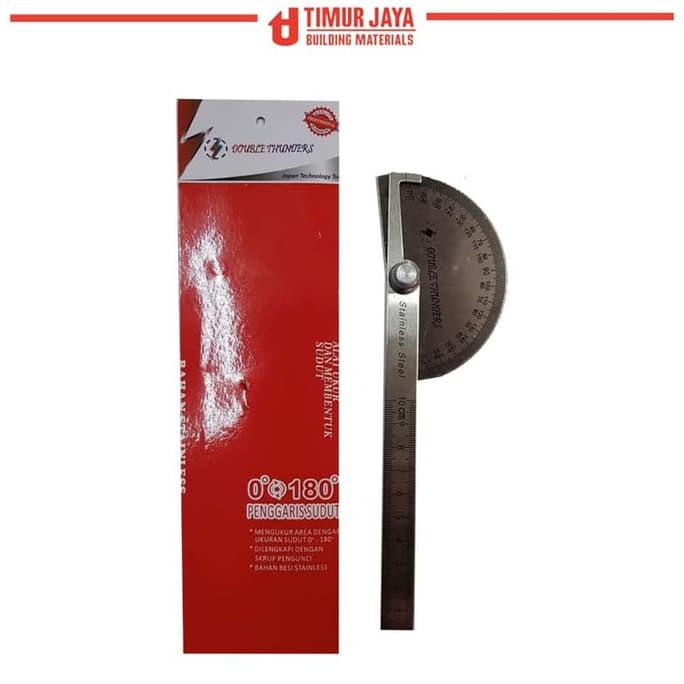 

THUNDER Penggaris Protractor Stainless Busur Derajat 10 cm half Round PROMO