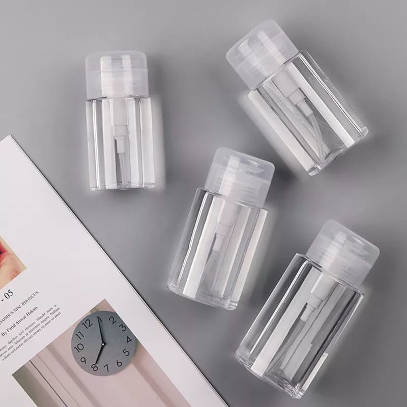 120ml 200ml Botol Pump makeup removel Nail Art/ Makeup Remover Water Pressing Bottle/Botol Aceton Cairan/ Botol Cleanser UV Gel F768