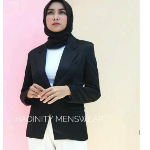 ZQFL Blazer Formal Wanita Blezer Cewek Korea Jas Formal Wanita Jas Wisuda Jas Hitam Kerja Wanita Kan