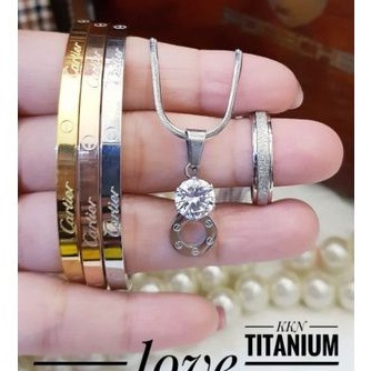 TiTanium set perhiasan wanita p639