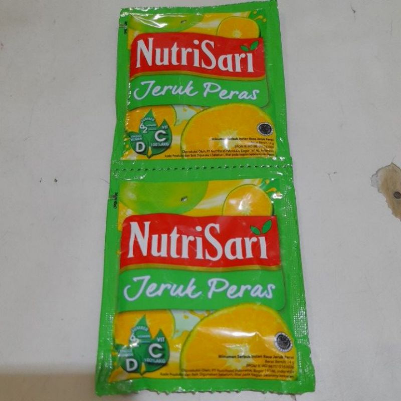 

Nutri sari jeruk peras 14 gram per pcs