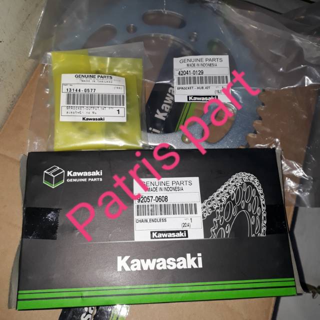 Gear set ger gir set ninja rr mono z250 SL 250 SL original Kawasaki