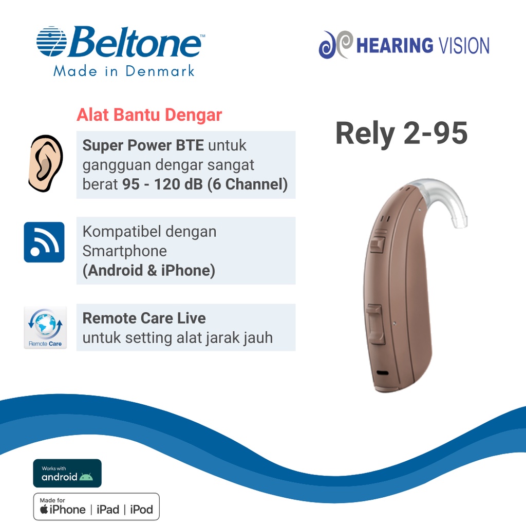 Alat Bantu Mendengar Beltone - Rely 2 95 Super Power (Hearing Aid)