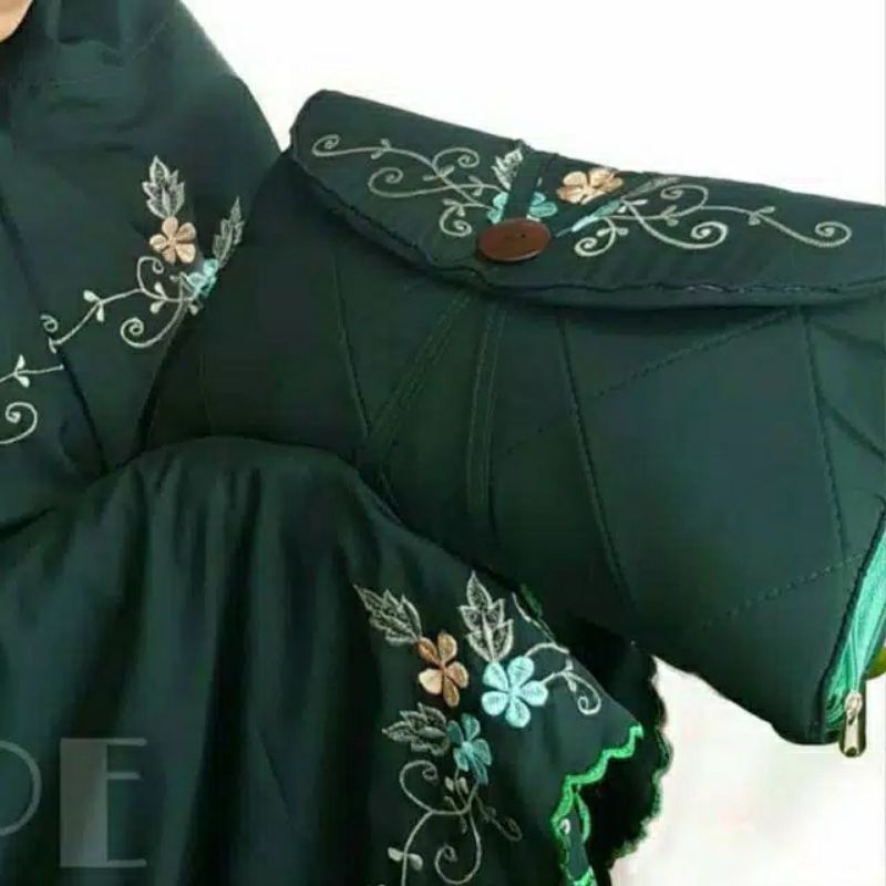 mukena dewasa siti khadijah safarleena original bordir baru manual katun viscose mewah(COD)