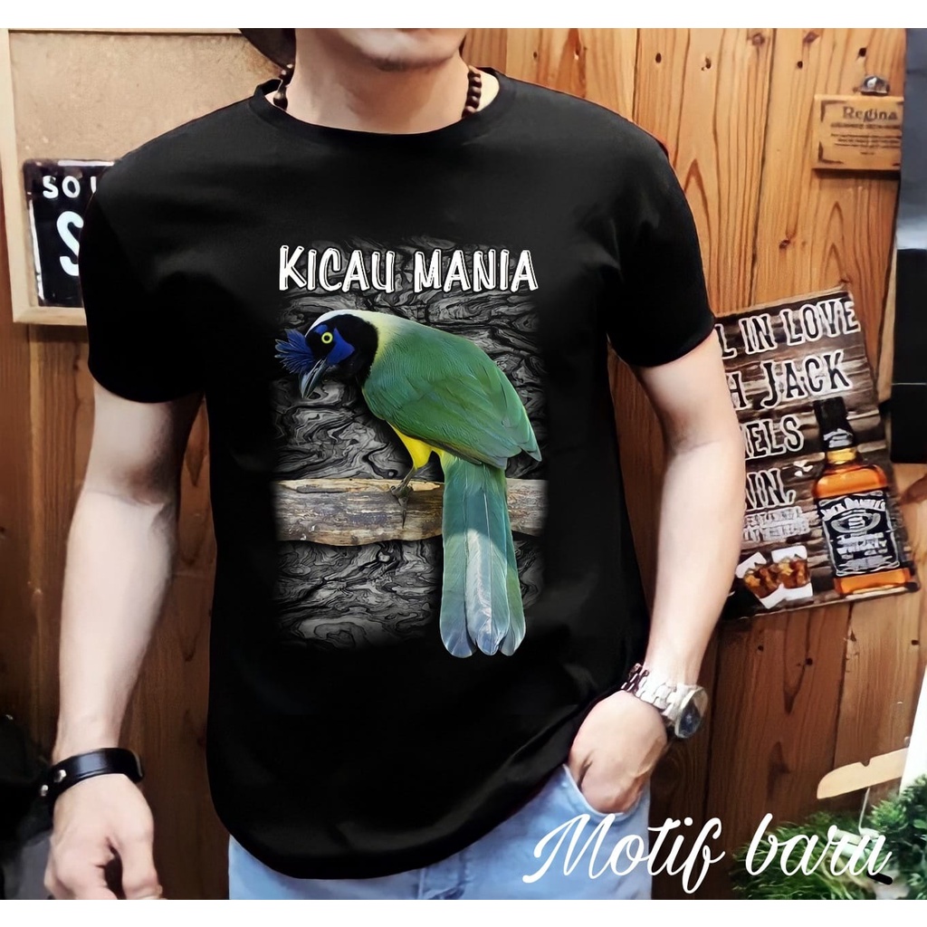 Shalch Trendy / Baju Laki-Laki / Kaos Distro Pria Motif Burung Poksay Kicau Mania