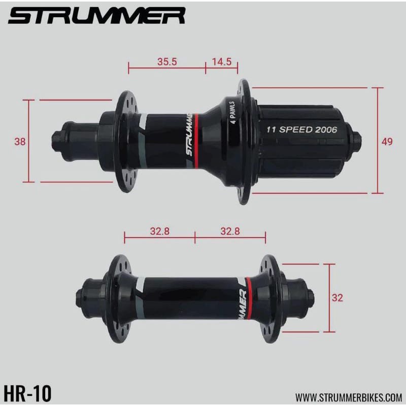 Hub freehub Strummer HR-10 RATCHET U Brake 20 24 Hole