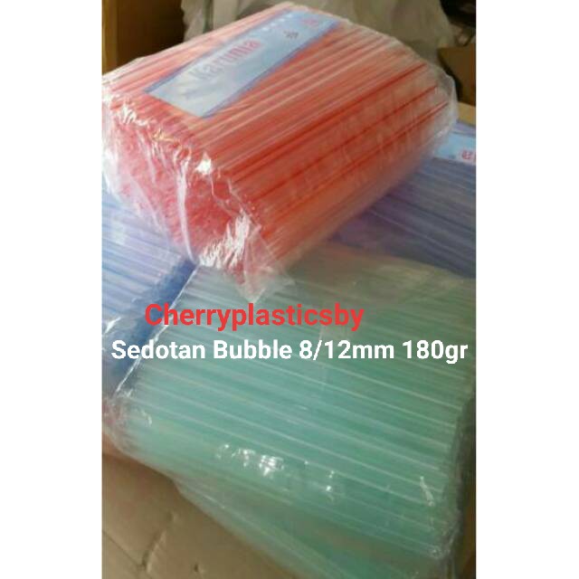 Sedotan Bubble Ujung Lancip 8mm/12mm pak 180gr