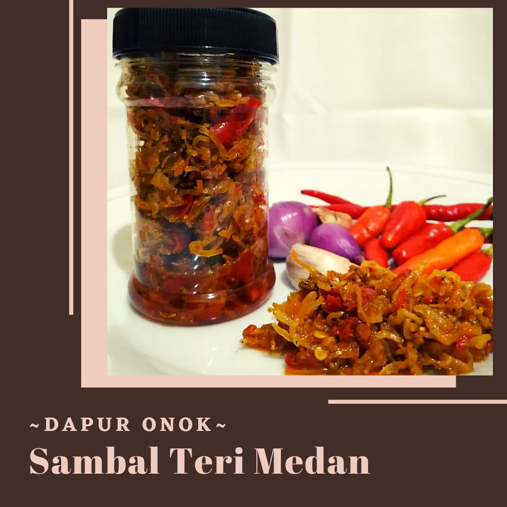 

SAMBAL TERI MEDAN pedas level 5~DAPUR ONOK~ PEDAS, TANPA BAHAN PENGAWET, ON PO, PALING MURAH, 150gr