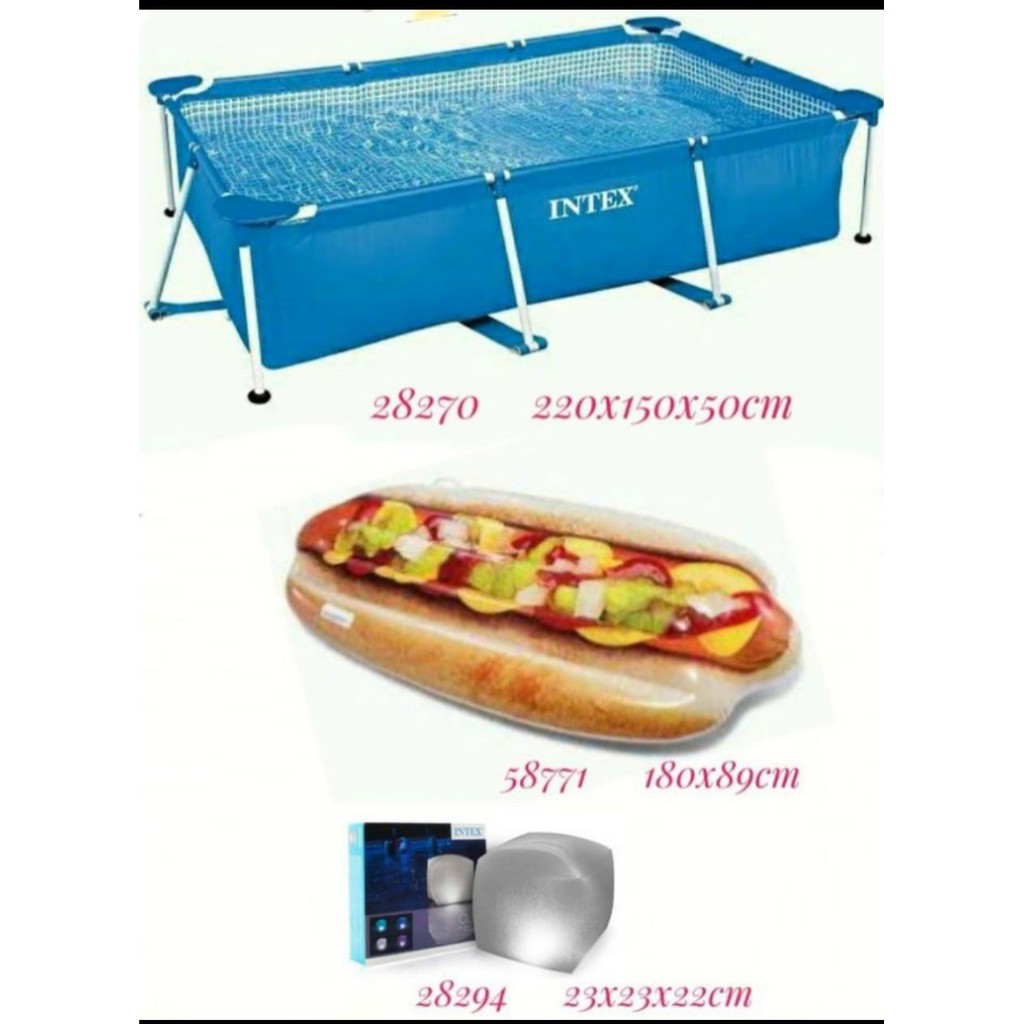 Intex Rectangular frame set hot dog 58771EU