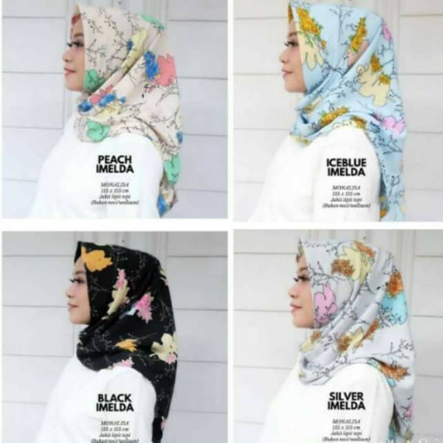 HIJAB/JILBAB IMELDA SQUERE SEGI EMPAT MOTIF SEGIEMPAT MONALISA