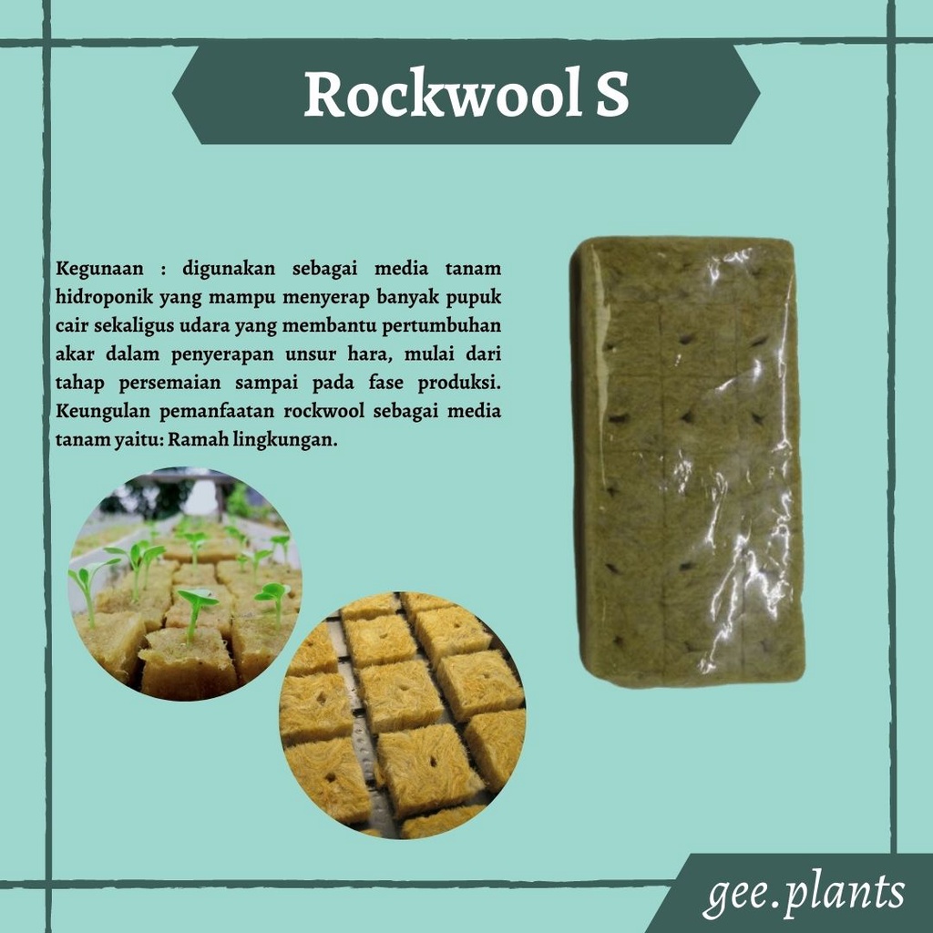 

Rockwool Media Tanam Hidroponik 18 Titik Siap Pakai