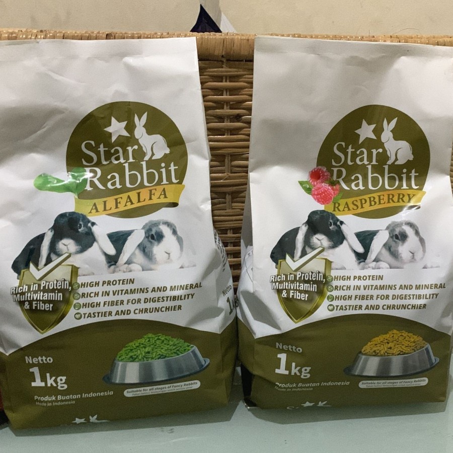 PELET/Makanan kelinci STAR RABBIT food 1KG/ALLFAFA FRESPACK