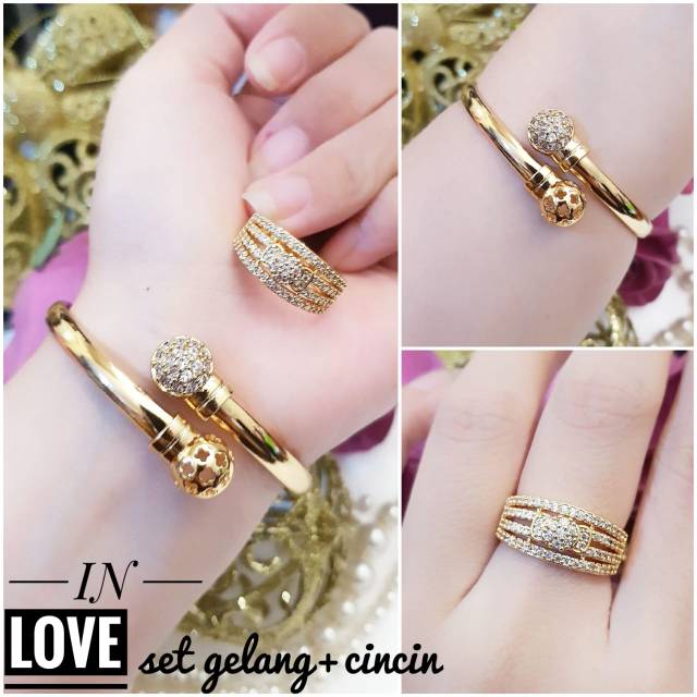 Xuping set perhiasan anak lapis emas 24k 2508k