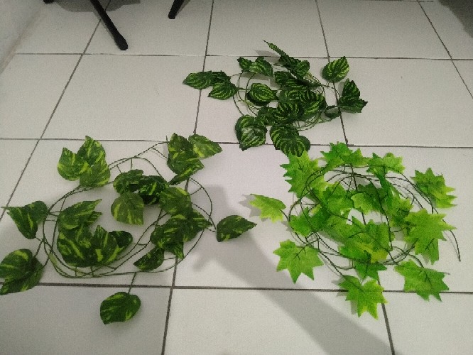 Daun Rambat Plastik Palsu Artificial Hiasan Dekorasi Dinding/daun Artificial
