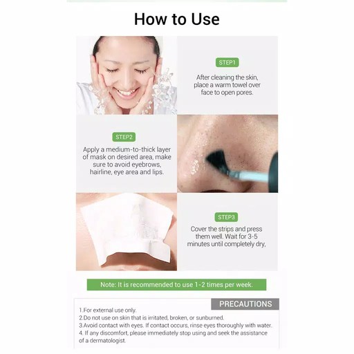 BREYLEE STEP 1 - Blackhead Remover Mask (Termasuk Kertas 100pcs) &amp; STEP 2 - Pore Serum