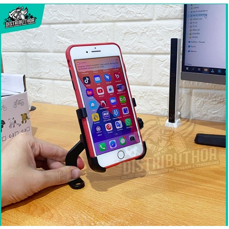 Holder HP spion 100% Besi penahan ponsel penyangga pencagak pegangan stand handphone di motor original kuat aman anti slip