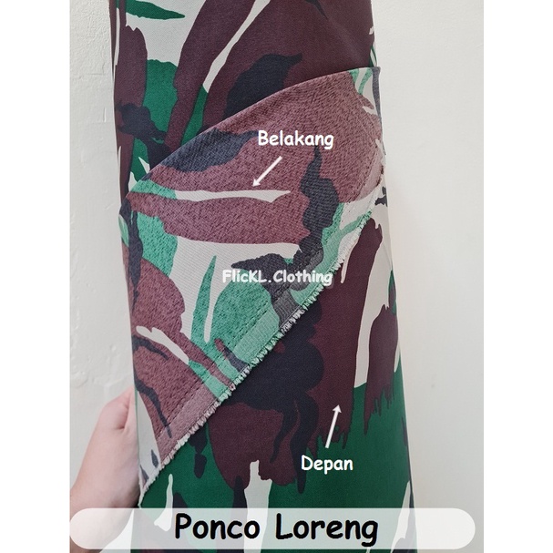 Bahan Kain Ponco Loreng Malvinas Faratek Malvinas Ponco Jas Hujan Tenda Tas