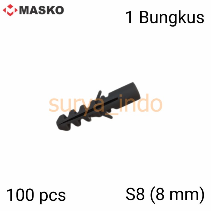 SELONGSONG SKRUP S8 (100 PCS) MASKO PIPA SEKRUP 8 MM TEMBOK DINDING