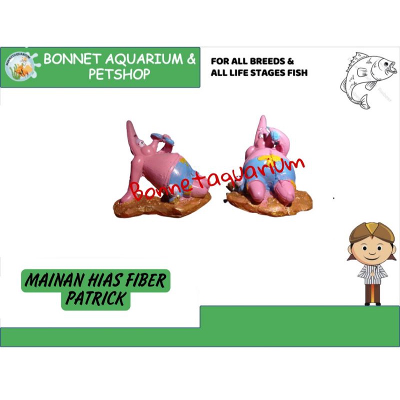 MAINAN HIAS AQUARIUM FIBER PATRICK LAZY