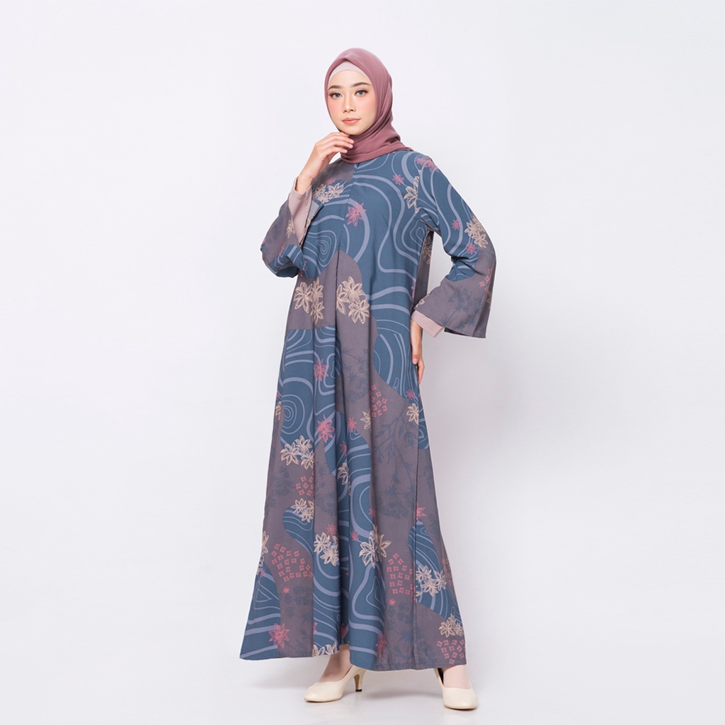 Jual ZM Zaskia Mecca - Luny Navy Gamis - Jelita Indonesia - Edisi