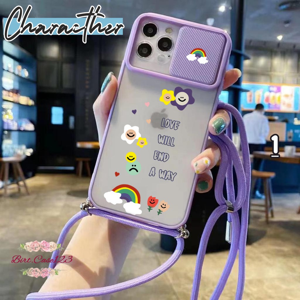 SOFTCASE SLINGCASE SLIDE PELINDUNG KAMERA CHARACTHER SAMSUNG OPPO VIVO REALME IPHONE XIAOMI BC5784
