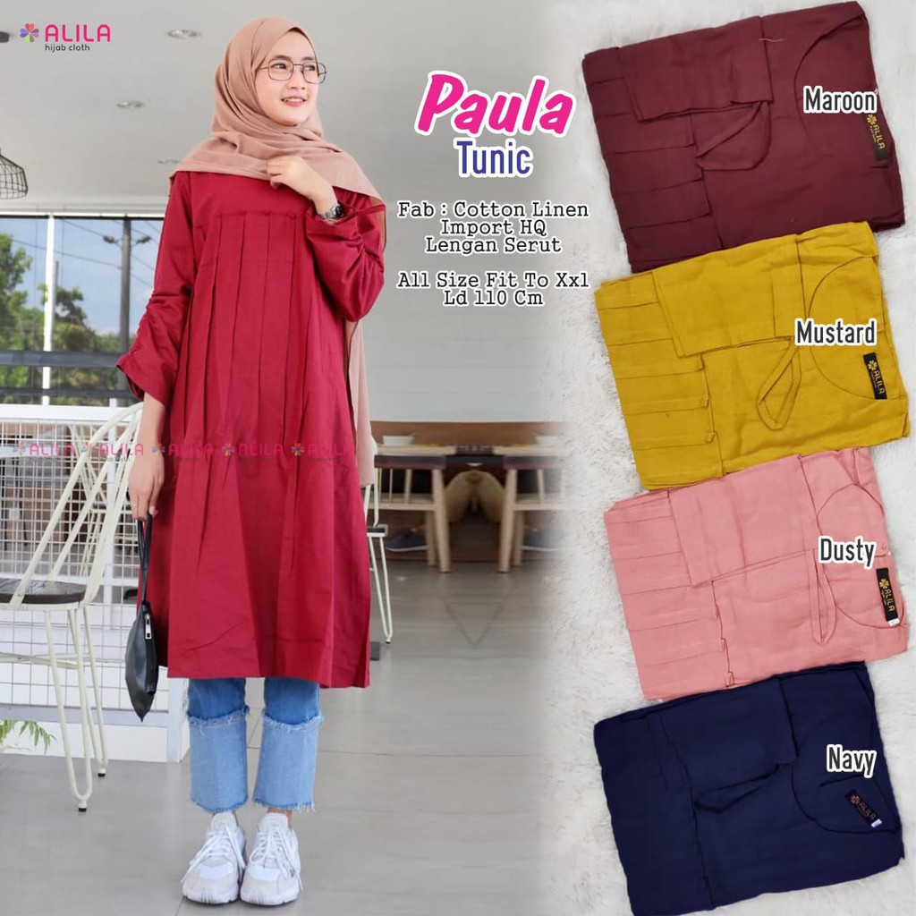 AL Baju Atasan Wanita PAULA TUNIK by ALILA