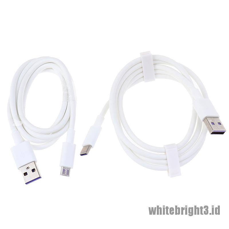 &lt; White3 &gt; Kabel Data / Charger Micro USB / Tipe-c 5A Fast Charging Untuk Android