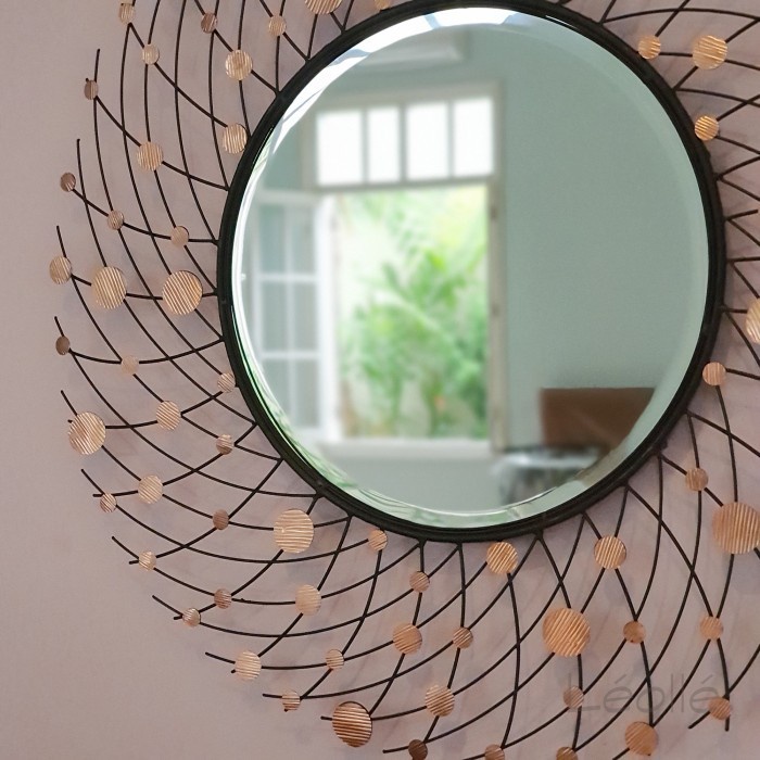 Leolle Hiasan Dinding Cermin Dekorasi Interior Minimalis Diameter 1 Meter