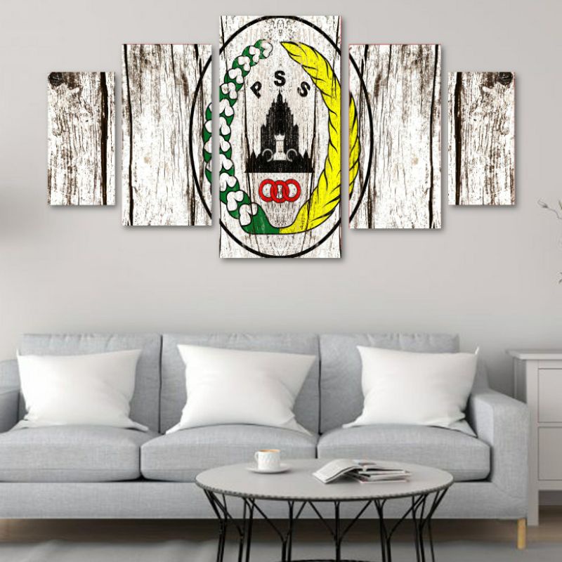"J-0ne" hiasan dinding wall decor poster kayu sepak bola Pss Sleman size 40*70 cm