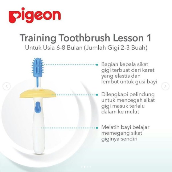 PIGEON SIKAT GIGI GUSI BAYI - Baby Training TOOTH BRUSH Lesson 123, 3 Step latihan melatih anak terapi wicara speech delay therapy SI sensori integrasi sensory latihan terlambat biacara