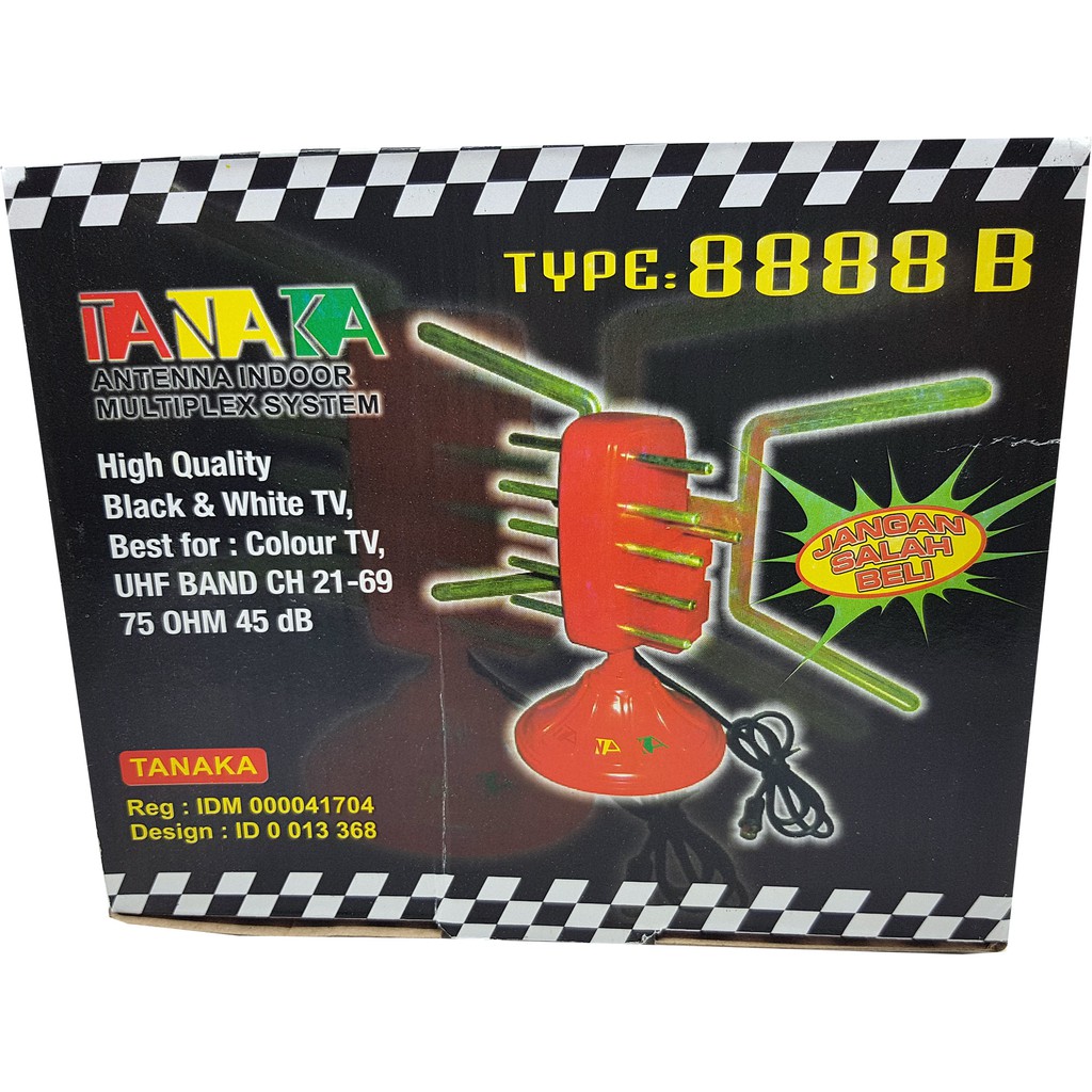 Antena Indoor Multiplex system UHF dan VHF Merk TANAKA 8888B