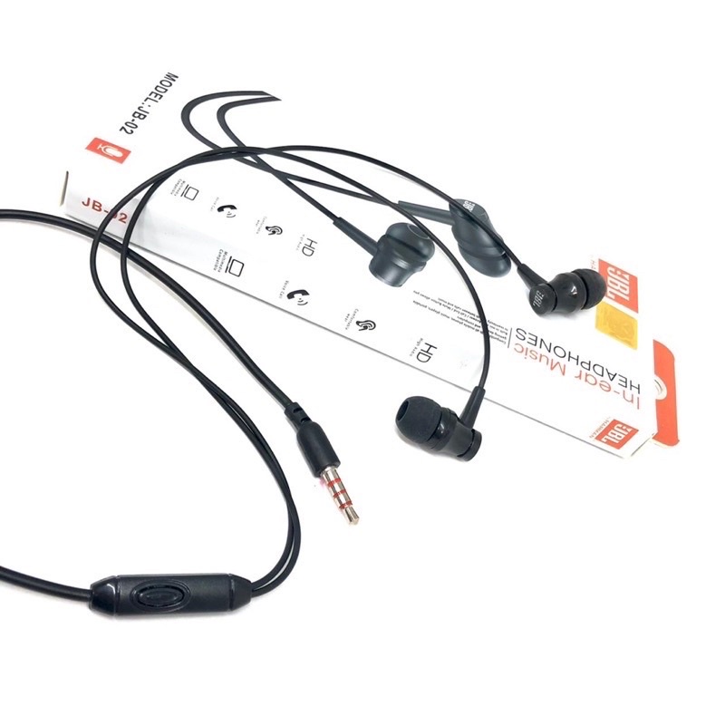 Headset J JB-02 ExtraBass Handsfree Hansfree Handset J JB-02 Mic Earphone J JB02 Stereo Bass PROMO SEN