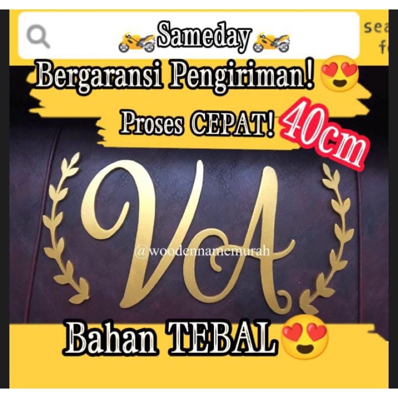 Inisial Nama | Inisial huruf | Lamaran | Huruf Kayu | Nama kayu